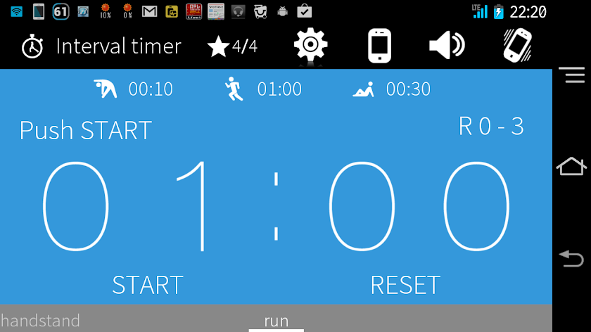Interval Timer+ HIIT Training Screen 1