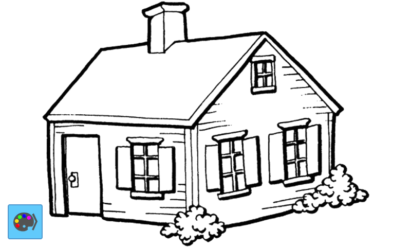Gambar Rumah Hitam Putih Kartun