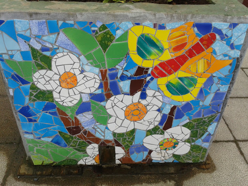 Mosaico Mariposa Flores