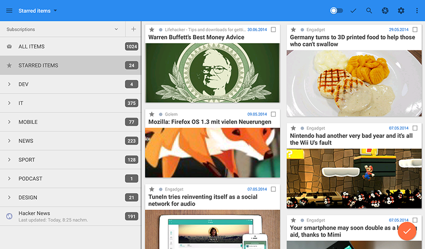   gReader | Feedly | News | RSS – Capture d'écran 