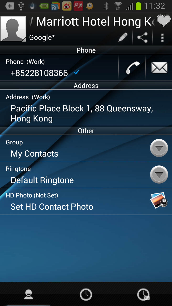 RocketDial DarkBlue Theme (HD) Screen 2