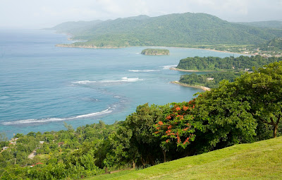 Atop Firefly Hill looking out at the view from the final home of playwright Sir Noël Coward in northeast Jamaica.