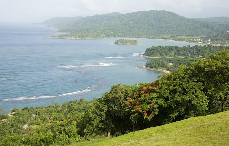 Atop Firefly Hill looking out at the view from the final home of playwright Sir Noël Coward in northeast Jamaica.