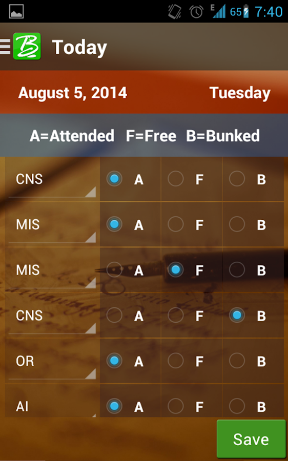   BunkMaster Free for Attendance- screenshot  