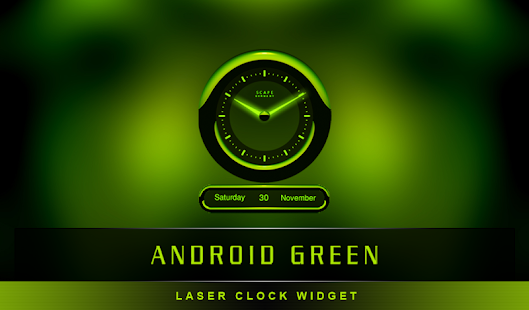 Laser Clock ANDROID GREEN