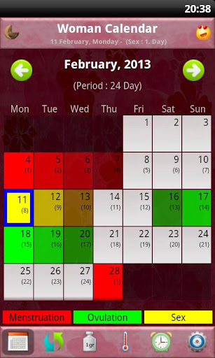 Woman Calendar Period Tracker