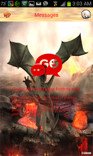 3D Dragon Go SMS Pro Theme