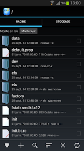 Capture d'ecran de l'application Android Root Explorer
