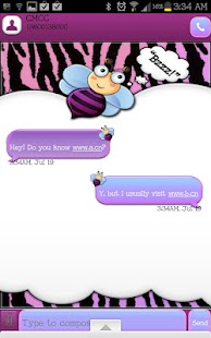 Download GO SMS - Zebra Pastel Bee APK for Android