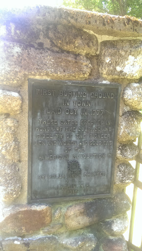 First Burying Ground of Antrim 1777