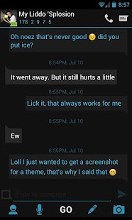 Go SMS Theme Holo Ice Cream Screenshots 1