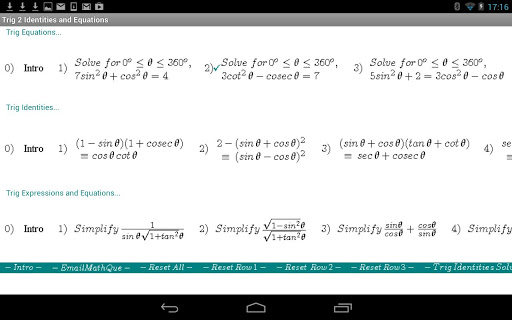 Trig Equations Identities