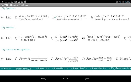 Trig Equations & Identities Screenshots 0