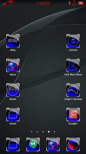 Dark Blue Glass icon pack