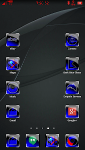 Screenshot Dark Blue Glass icon pack v1.0
