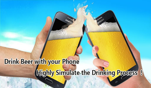 Phone Beer Drinking