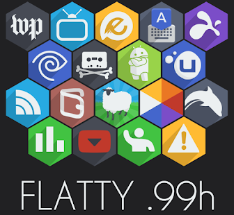 Flatty - A Flat Hex Icon Pack - screenshot thumbnail