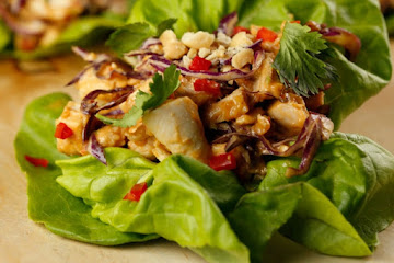 Sunny Anderson's Quick Thai Chicken Lettuce Wraps
