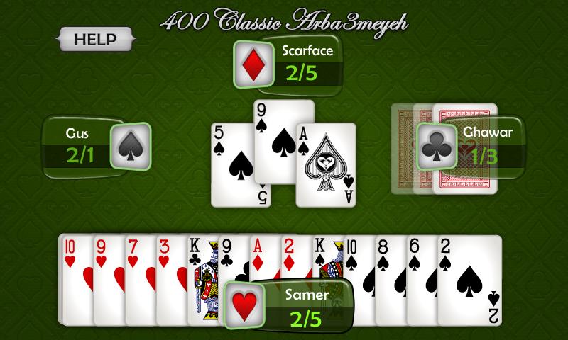 400 Arba3meyeh Card Game Screen 3