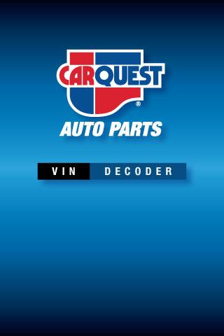 CARQUEST VIN Decoder