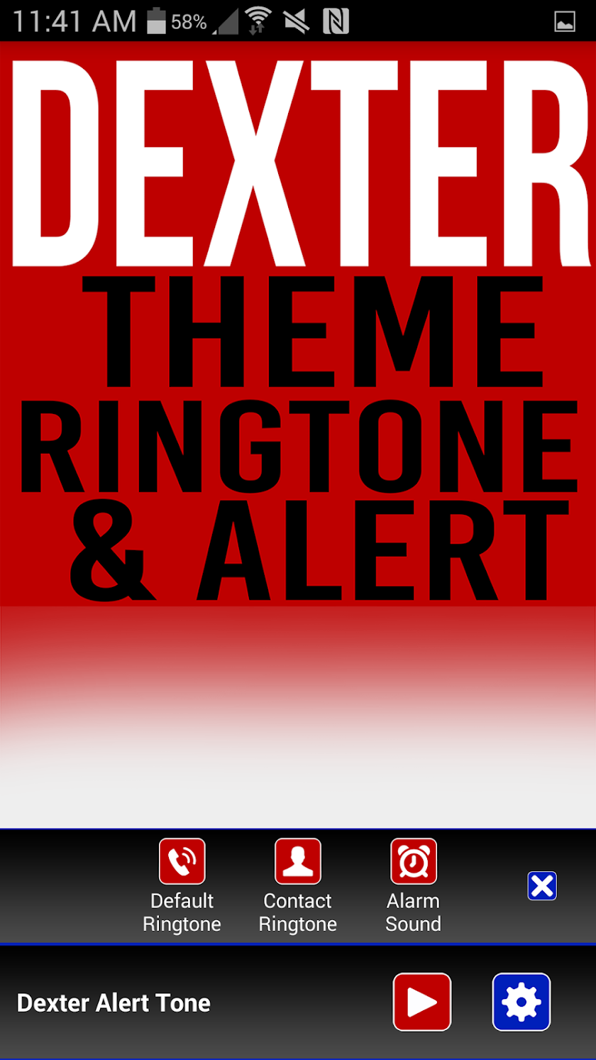 Dexter Ringtone and Alert Screen 2