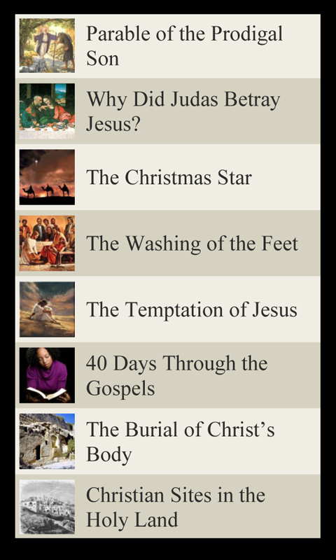 Bible Lists- The Life of Jesus Screen 2