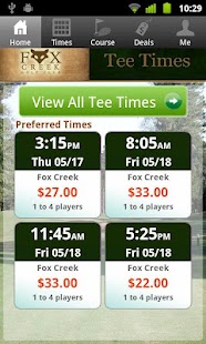 Fox Creek Golf Club Tee Times Screenshots 0