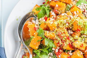 Lime, Chili and Roasted Pumpkin Quinoa Salad