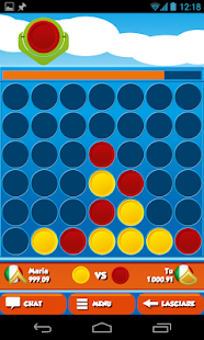 Screenshot dell'applicazione Android 4 in a Row Multiplayer