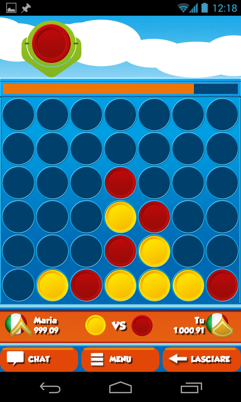 Android application 4 in a Row Multiplayer screenshort