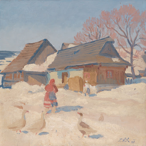 Winter with geese - Ján Hála — Google Arts & Culture