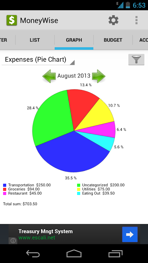 MoneyWise - screenshot