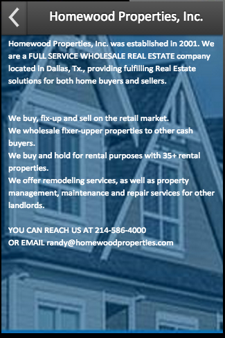 Homewood Properties Inc.