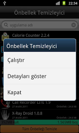 android Önbellek Temizleyicisi