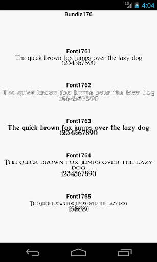 Fonts for FlipFont 176