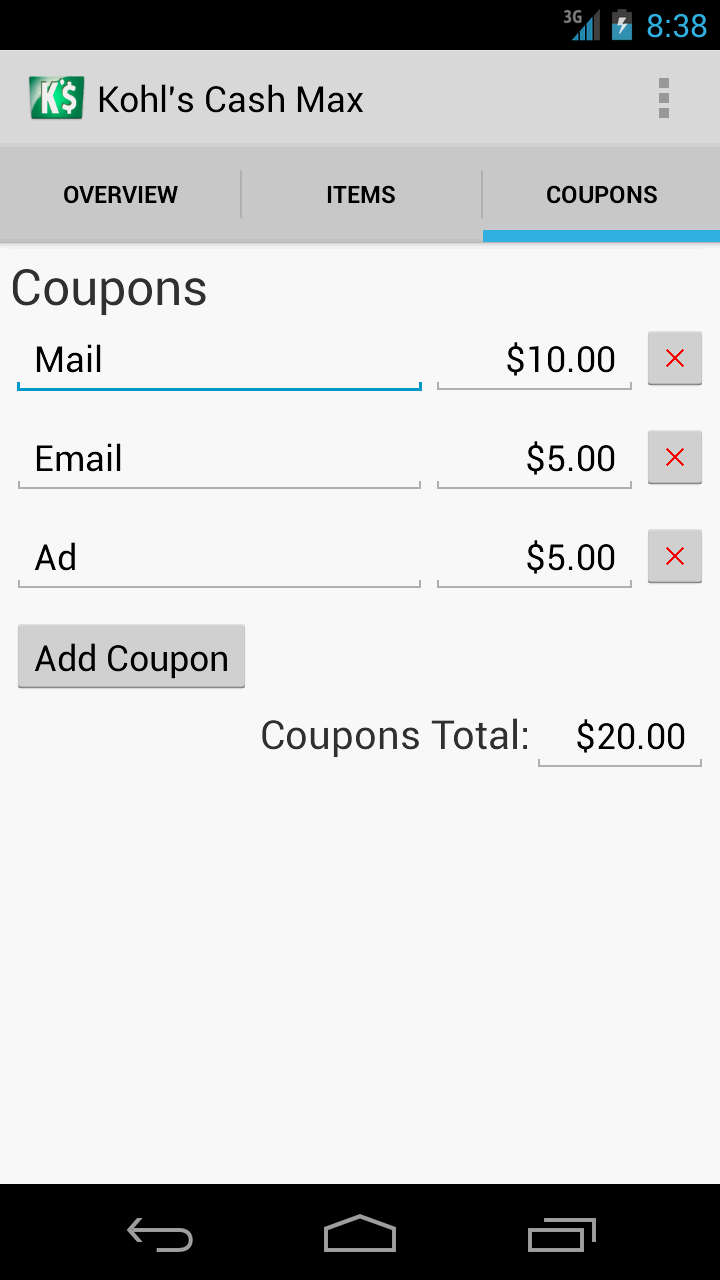 Kohls Cash Max Screen 3