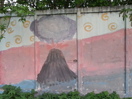 Paintings on Wall - Volcano