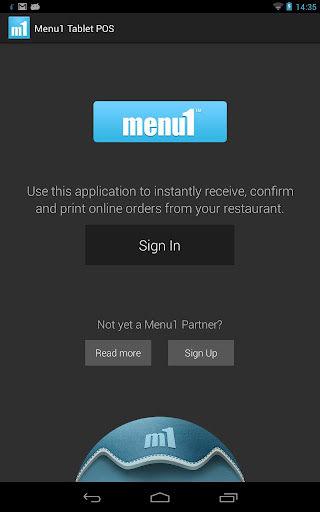 Menu1 Tablet POS