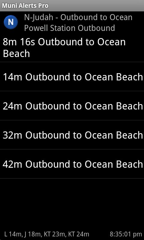 Muni Alerts Pro Screen 3