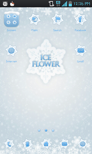 Ice flower go launcher theme