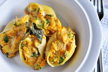 Butternut Squash Stuffed Shells with Sage Browned Butter