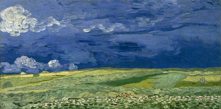 "Wheatfield Under Thunderclouds" (1890), painting by Vincent van Gogh. See it in the Van Gogh Museum, Amsterdam, the Netherlands.