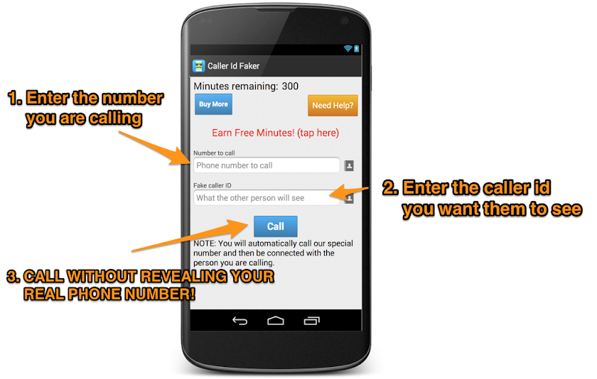 Caller ID Faker Screen 2