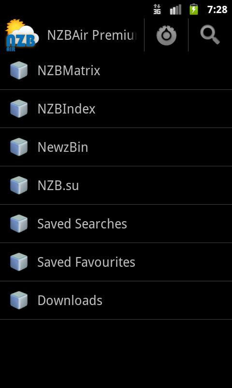 NZBAir - SABNzb &amp; Usenet NZB Screen 1