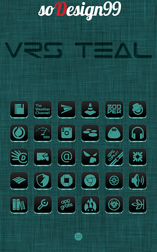 【免費個人化App】VRS Teal Icon Pack-APP點子