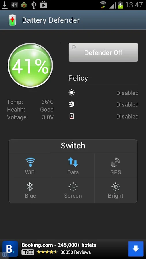 Battery Defender - 1 Tap Saver- screenshot