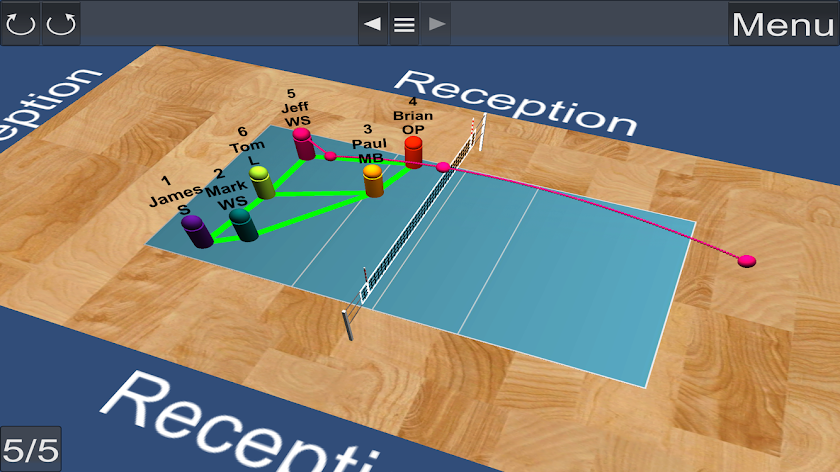 Volleyball Coach Strategy Tool Screen 3