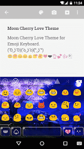 Moon Cherry Emoji Keyboard screenshot 1