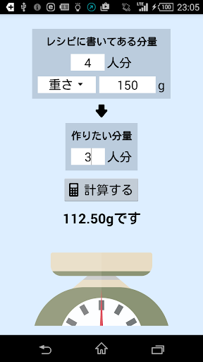 レシピ分量換算