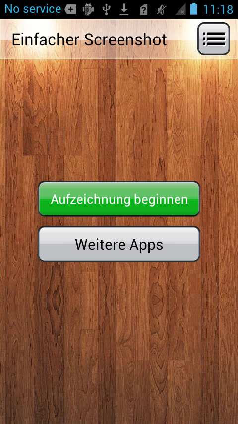 Android application Screenshot screenshort